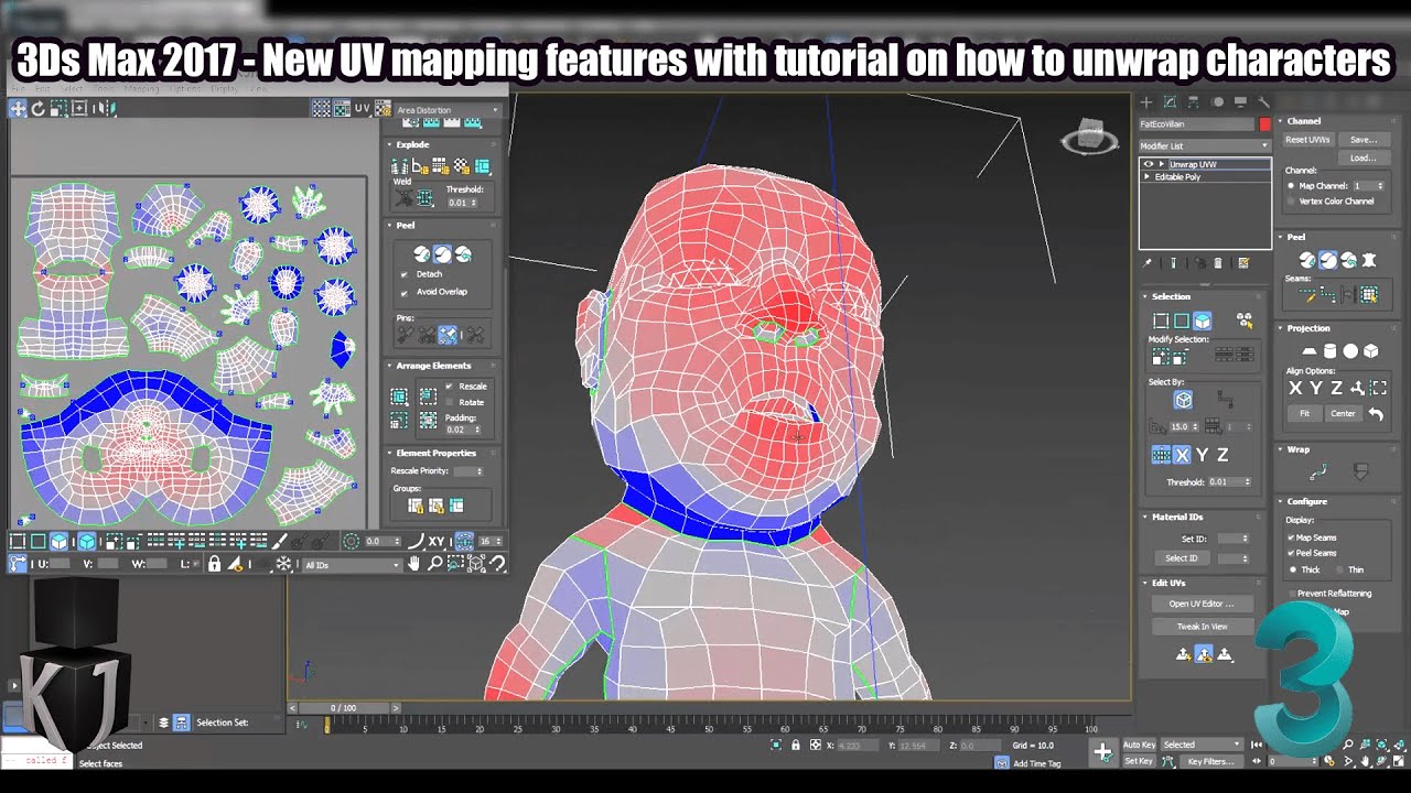 spline map parameters in unwrap uvw 3d max 2015