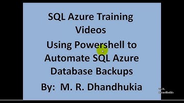 SQL Azure - Using Powershell to Automate SQL Azure Database Backups