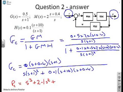 Block Diagrams 8 Tutorial Sheet On Closed Loop Transfer Functions And Use Of Matlab Youtube