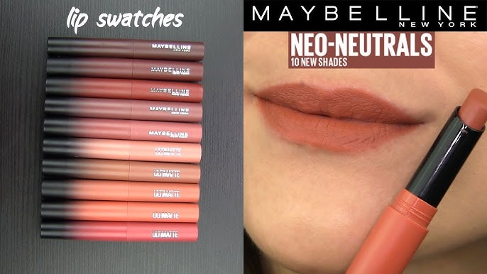 YouTube Maybelline - Lip Edition & Green Swatches Butter // Review Lipsticks Cream