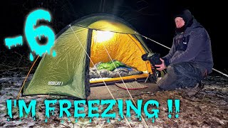 TRYING TO KEEP WARM - Sub zero tent camping in the winter