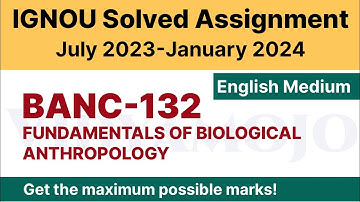 IGNOU BANC 132 Solved Assignment 2023-24 PDF Download | English Medium | Vidyamojo