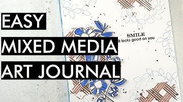 Easy Mixed Media Art Journal Page for Beginners!