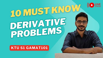 10 Previous Year Derivative Questions |GAMAT101 Module 1 Part 6|Topic Unlock Live|KTU Mathematics S1