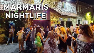 Turkey Marmaris Nightlife Area, Bar Street and Club District  Mugla, Türkiye 4k Walking Tour