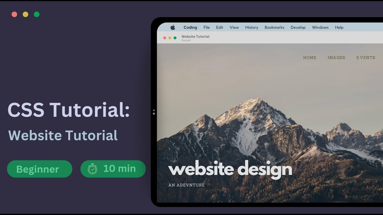 Learn how to add Background Images | CSS Tutorial for Beginners🏔 - YouTube