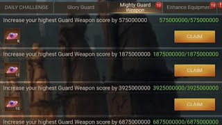 All rewards for guards weapon while using 1 Weapon | guns of glory | F2P REMO
