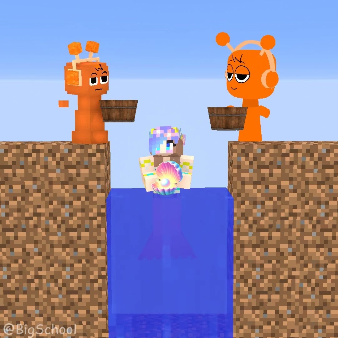 Who deserves to receive the mermaid's pearl? Oren Roblox or Oren Minecraft? ?