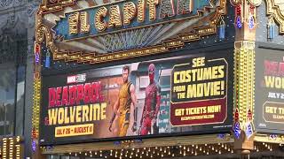 Marvel Studios Deadpool & Wolverine Marquee El Capitan Theatre LA CA USA May 30, 2024 Ryan Reynolds