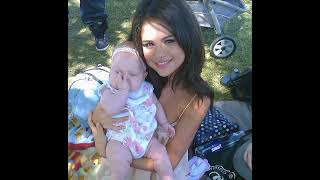 Selena gomez with her cute little sister.