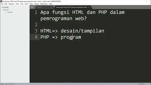Apa fungsi HTML dan PHP dalam pemrograman web?