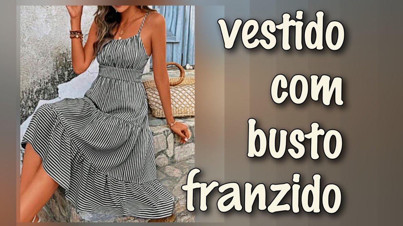 MOLDE VESTIDO COM BUSTO FRANZIDO