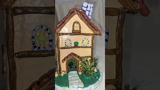 3D House Lippan Art @artandcraftbysamima #shorts #viralshorts #trendingshorts #art #diy #craft