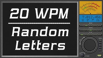 20wpm Random Letters, cw training
