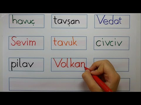 V Harfi Kelime, Cümle Yazma Çalışması - V Harfi Etkinlikleri (Ders 97)