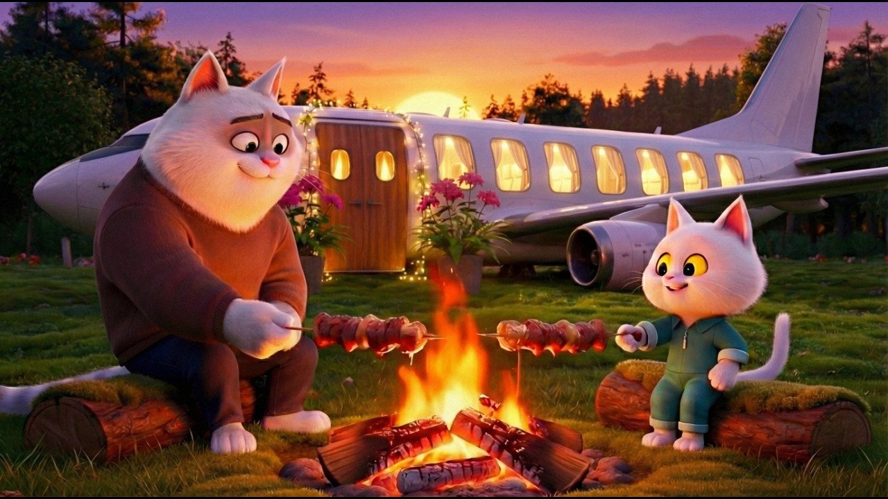 Cat Family Turned an Abandoned Airplane Into Their Dream Home! 🐱✈️