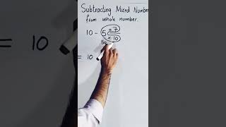 Subtract mixed fractions with whole numbers |#shorts #youtubeshorts