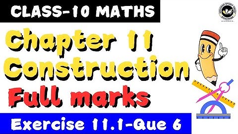 Exercise 11.1 Question no.6|Construction class 10th mathematics| chapter 11 | By Jitendra sir