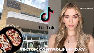 I let tiktok control my day: trying makeup hacks & pizza toast