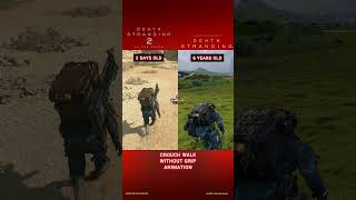 Death Stranding 2 vs Death Stranding Comparison | Crouch walk Without Grip