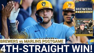 BREWERS POSTCAST: Brewers STAY HOT! | 4th Straight Win Behind Woodruff DOMINANCE & Turang BLAST