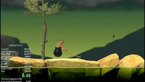 Getting over it with Bennett foddy 2m 40s speedrun | world record |