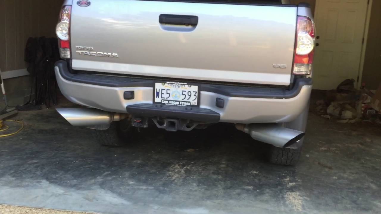 Tacoma dual exhaust - YouTube