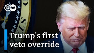 US Senate overrides Trump's veto of defense bill | DW News