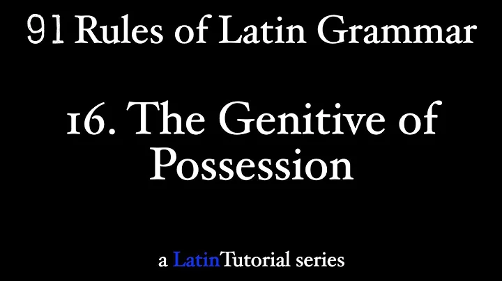Rule 16: The Genitive of Possession