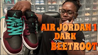 Nike Air Jordan 1 Low Dark BEETROOT GS "Review"