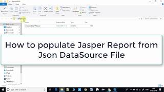 Populating Jasper Report with json datasource | Jasper Soft Studio screenshot 1