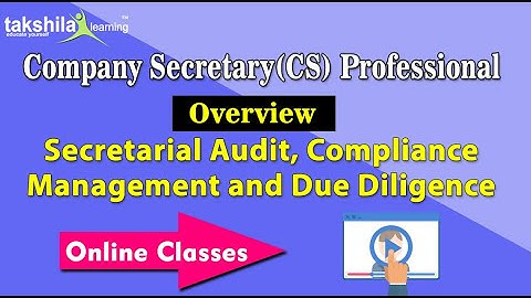 Secretarial Audit Compliance Management and Due Diligence For CS Professional video lectures