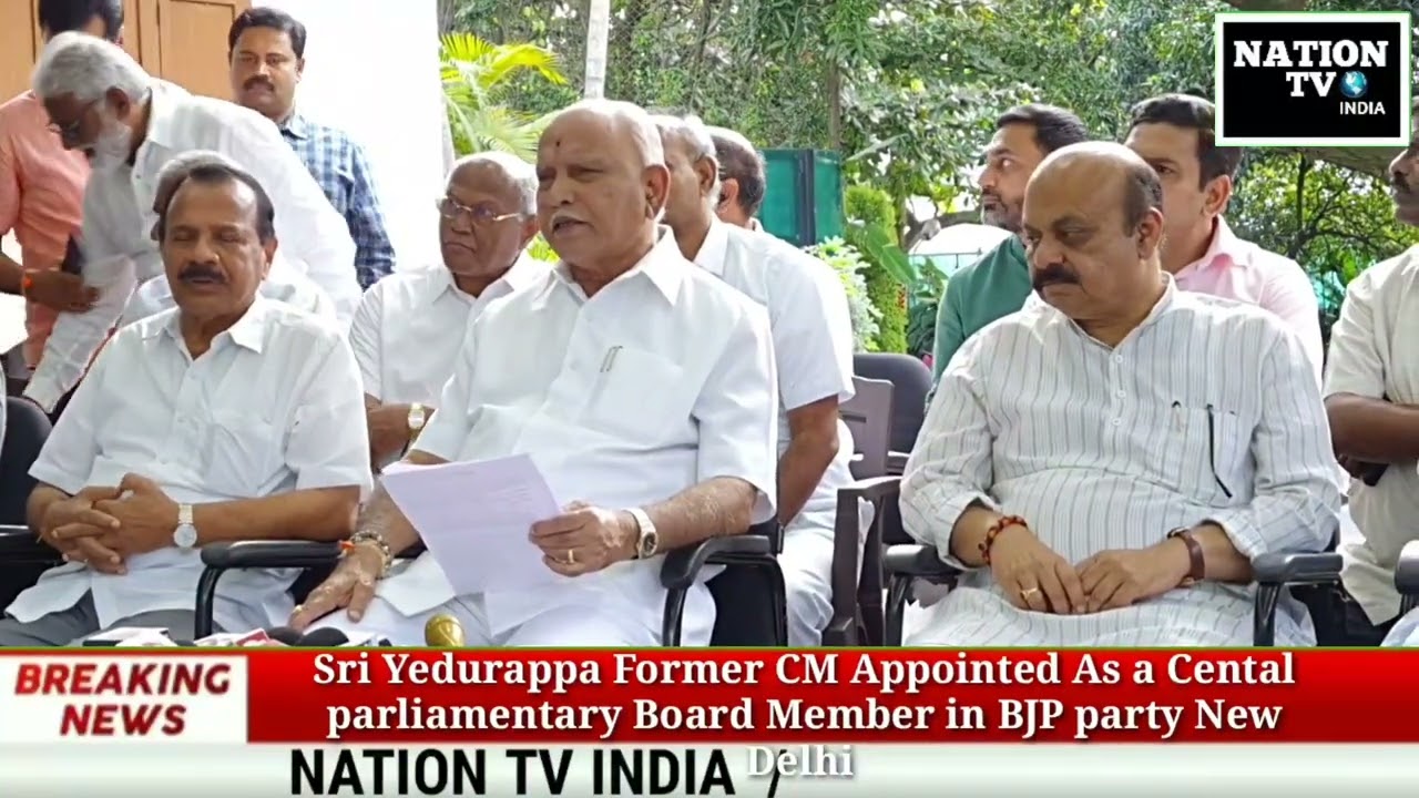 Sri Yedurappa Former CM  appointed as a Parliamentary Board member in BJP party New Delhi 