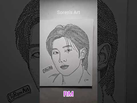 💜ᗷTS⟭⟬💜RM drawing with his name | Soren's Art #bts #btsdrawing #rm #drawing #sjram