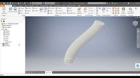 Inventor How To - Extrude along a path
