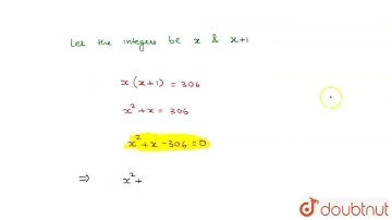 Represent the following situations in the form of quadratic equations:The produt of two consecut...