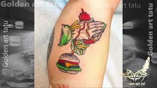 татуировки с гамбургером
