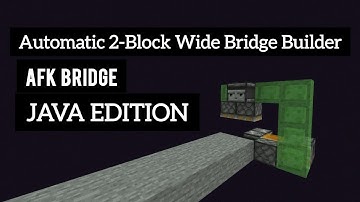 Auto 2-Block Wide Bridge Builder in Minecraft Java Edition | Stone Bridge