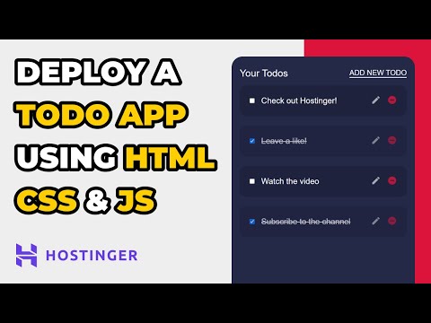 Build a Todo List App in HTML, CSS & JavaScript and Deploy it in 2023