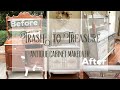 Trash to Treasure w/ Chalk Paint | Antique Cabinet With Mini Hutch Makeover | Elegant Upgrades