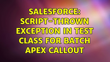 Salesforce: Script-thrown exception in Test class for Batch apex callout