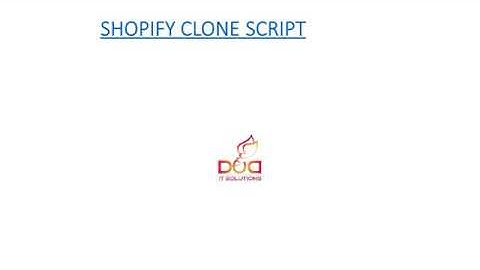 Shopify Clone Script - DOD IT SOLUTIONS