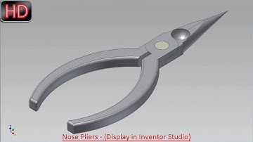 Nose Pliers - (Display in Inventor Studio) (Video Tutorial) Autodesk Inventor