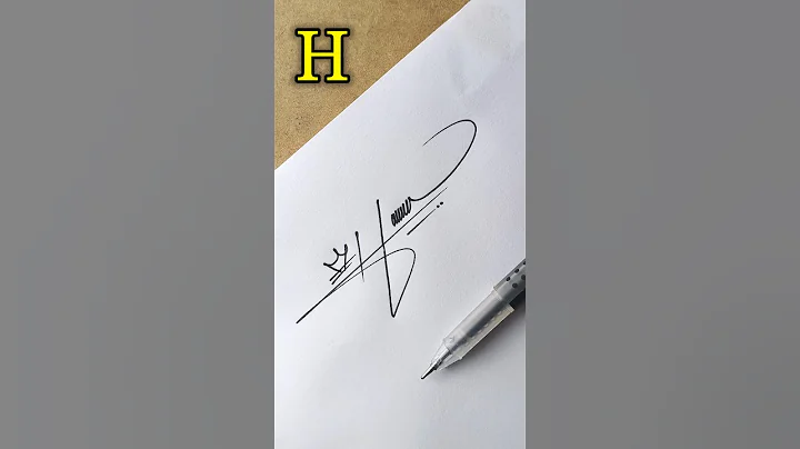 Elegant H letter signature idea #shorts