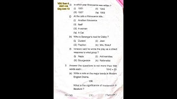 English core 13 || sem 6 Question paper 2021-24 #english #vbu #core #questionpaper #pyq #sem6