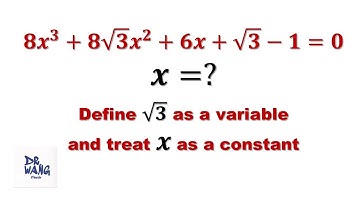 Have You Seen This Method Before? Solving a Cubic Equation with Irrational Coefficients | Olympiad