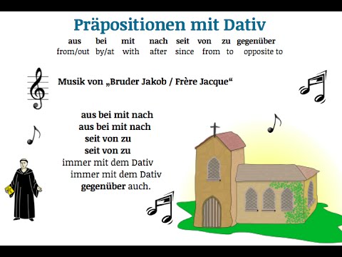 A1 Learn German: learn the prepositions with dative with a ...