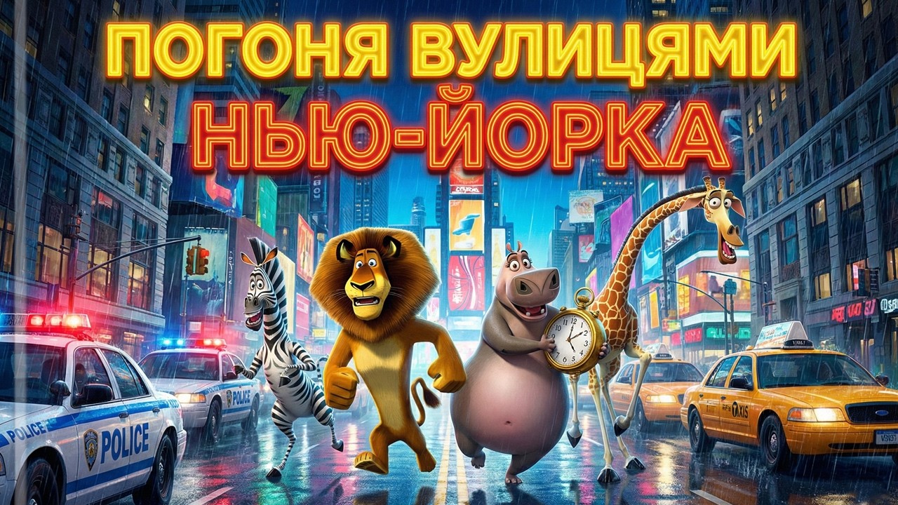 МАДАГАСКАР | еп. 3 | ПОГОНЯ ВУЛИЦЯМИ НЬЮ-ЙОРКА