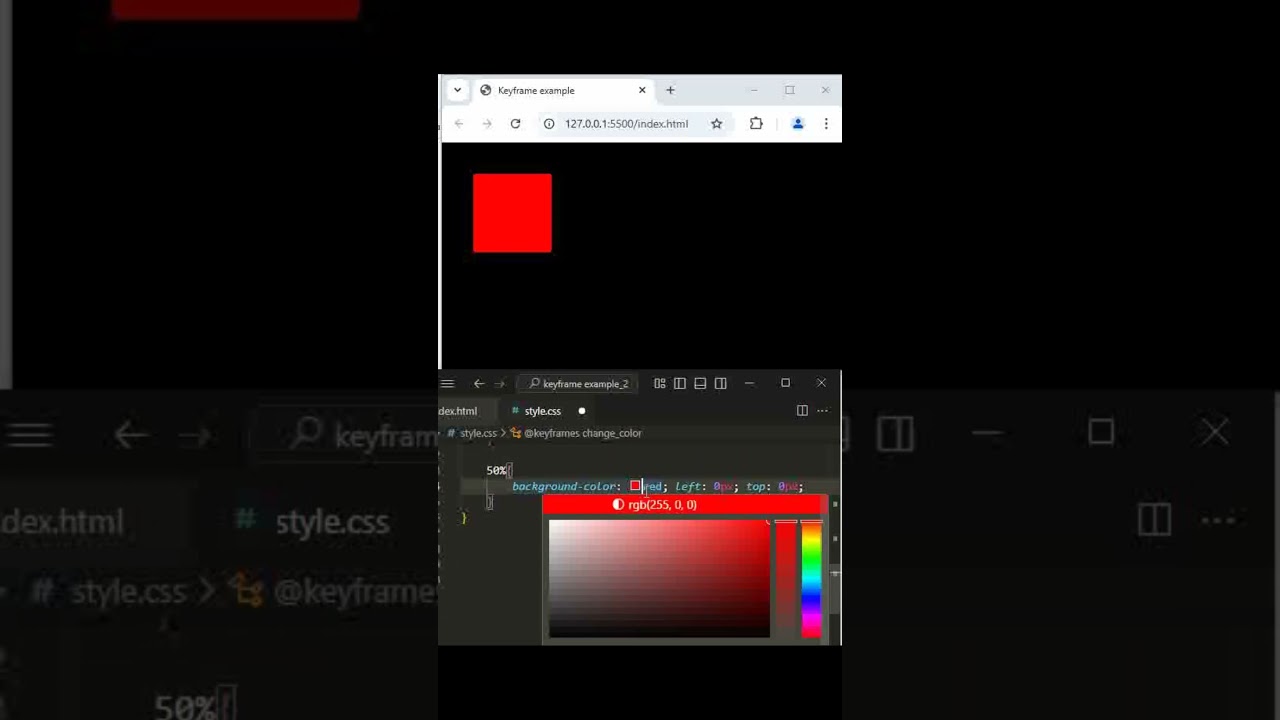 CSS Animation Tutorial: Keyframe Animation example-2 || animation-duration property