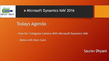 How To Integrate Camera With Microsoft Dynamics NAV 2016.